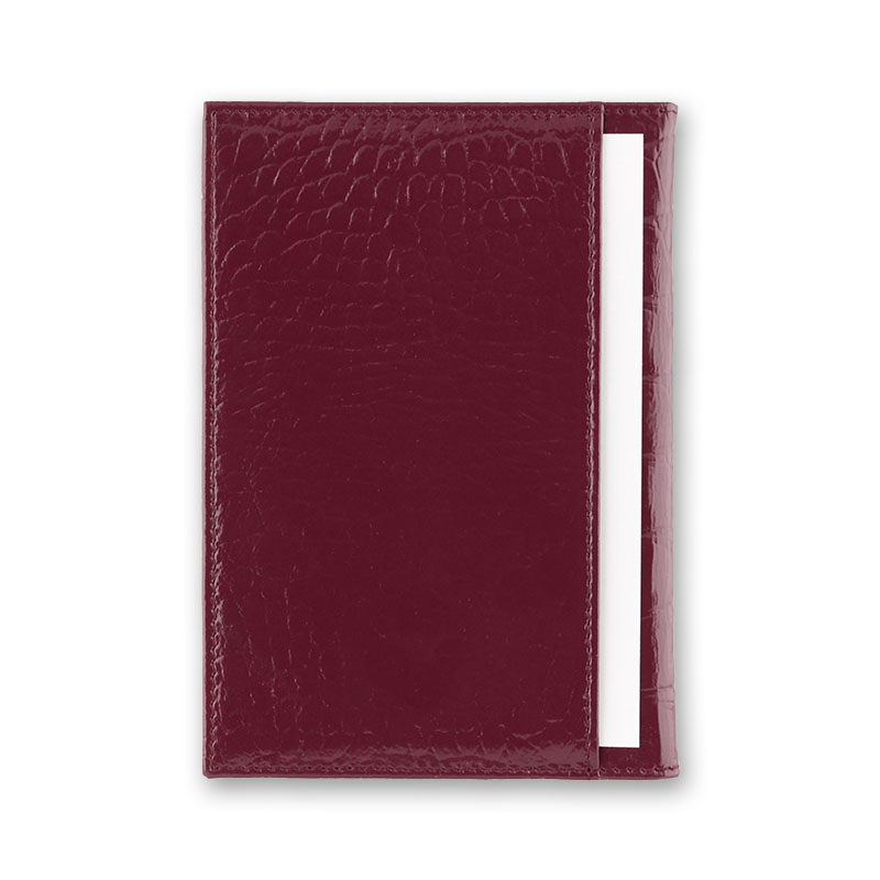 Обложка для паспорта QOPER Cover burgundy croco