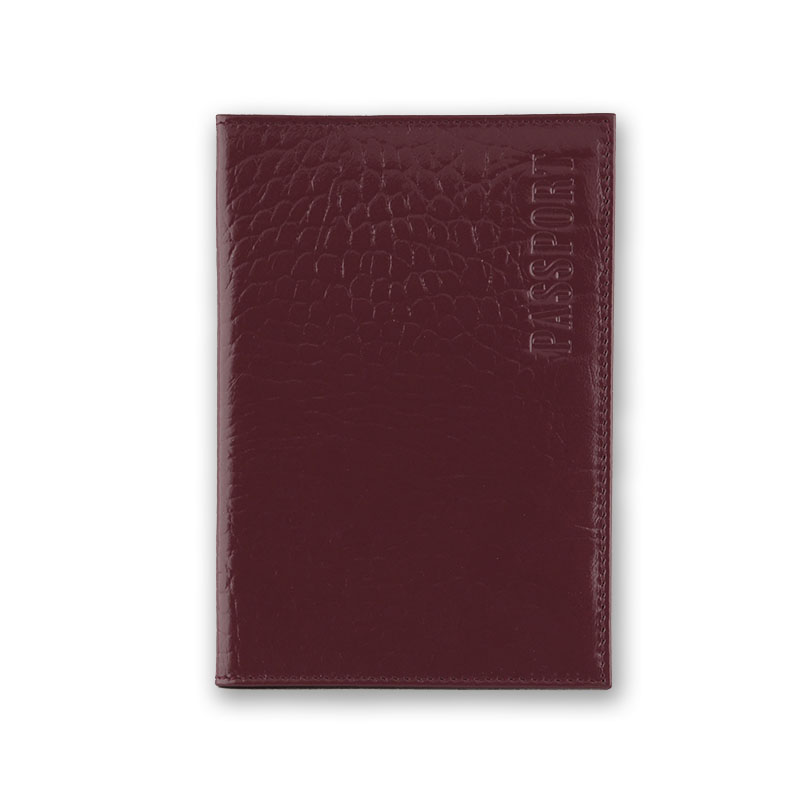 Обложка для паспорта QOPER Cover burgundy croco
