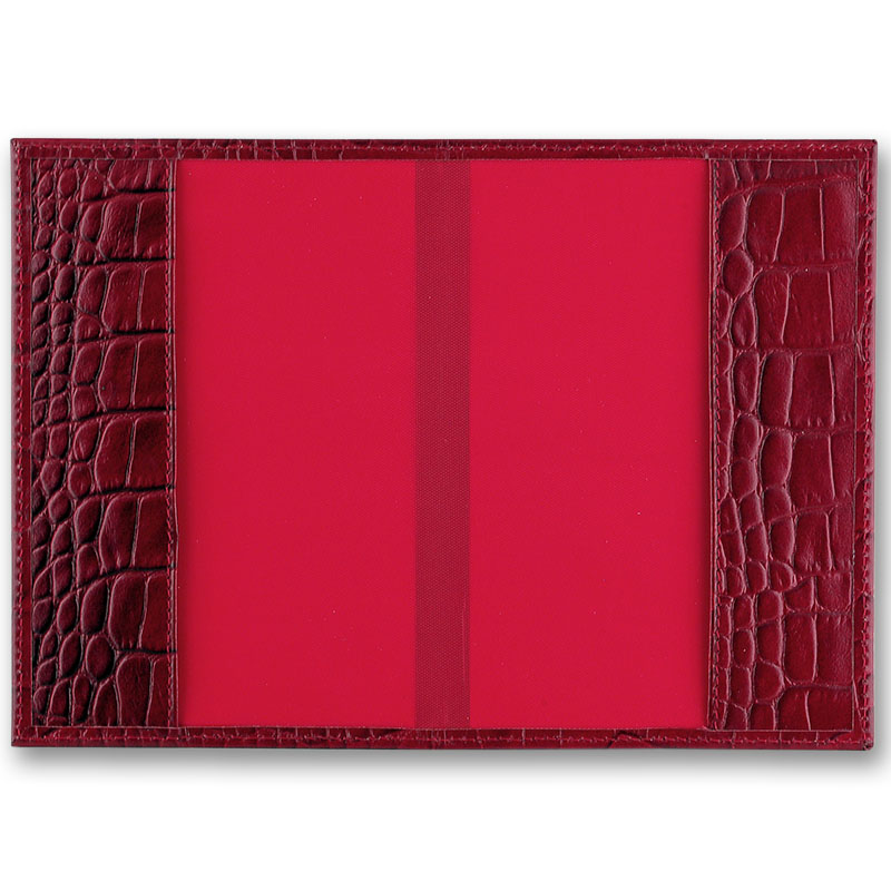 Обложка для паспорта QOPER Cover red croco