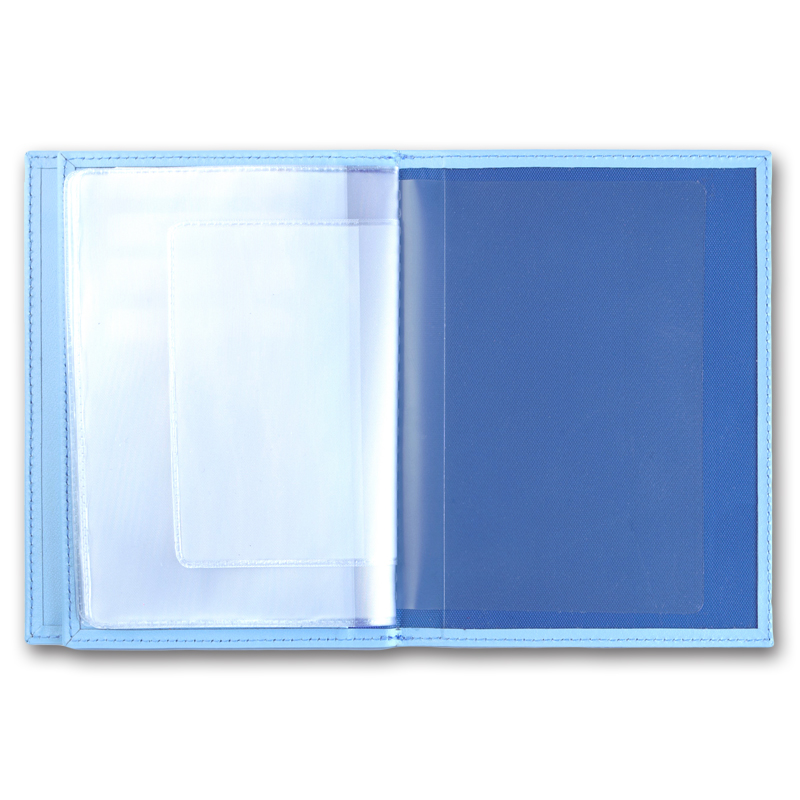 Обложка для автодокументов и паспорта QOPER Drive cover light blue